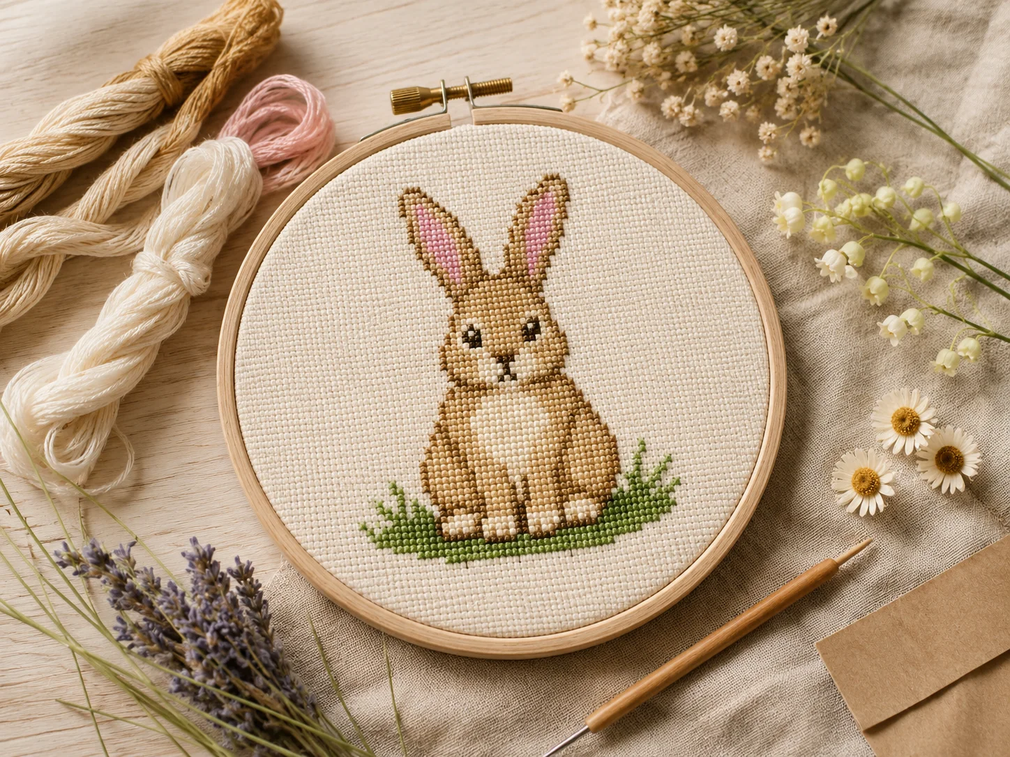 Broderie de Pâques 2026 : lapins, œufs et motifs printaniers